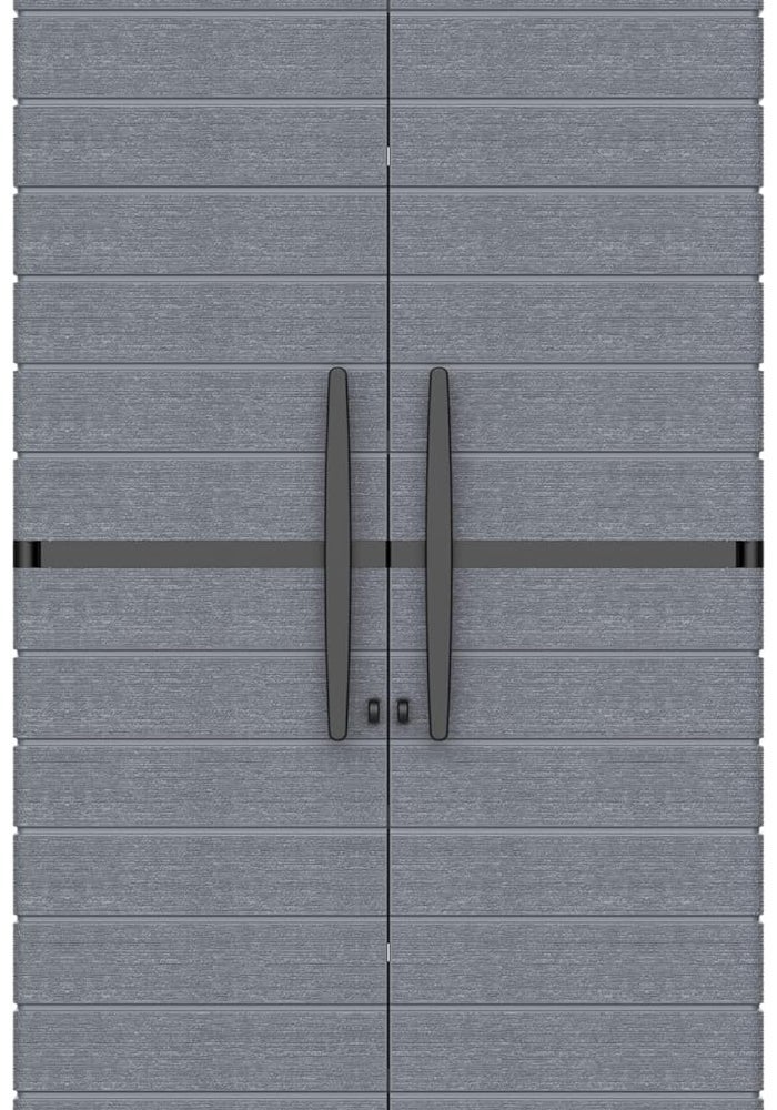 Cosmoplast Cedargrain Vertical Storage Tall Cabinet, Dark Grey - Image 5